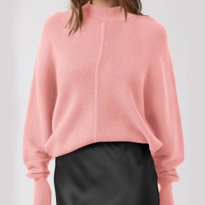 Peach Ribbed Sweater