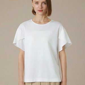 White Round-neck Semi