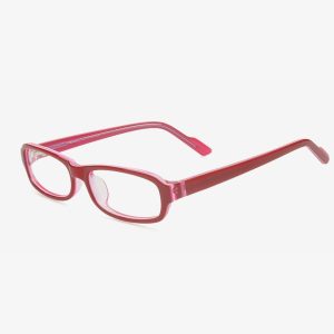 Red Rectangular Glasses