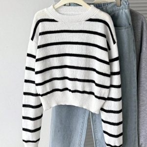 Stripe Black and White Sweater