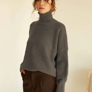 Gray Turtleneck Sweater